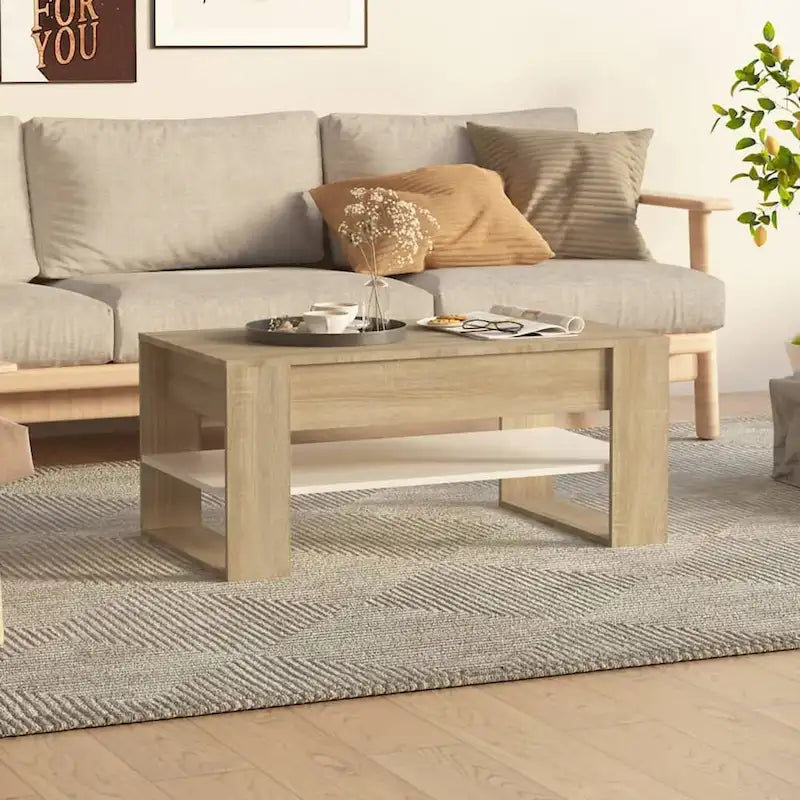 Coffee Table multicolor 40.2x21.7x17.7 Engineered Wood