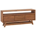 vidaXL TV Cabinet 43.3x11.8x19.7 Solid Teak Wood - 43.3 x 11.8 x 19.7 - 43.3 x 11.8 x 19.7