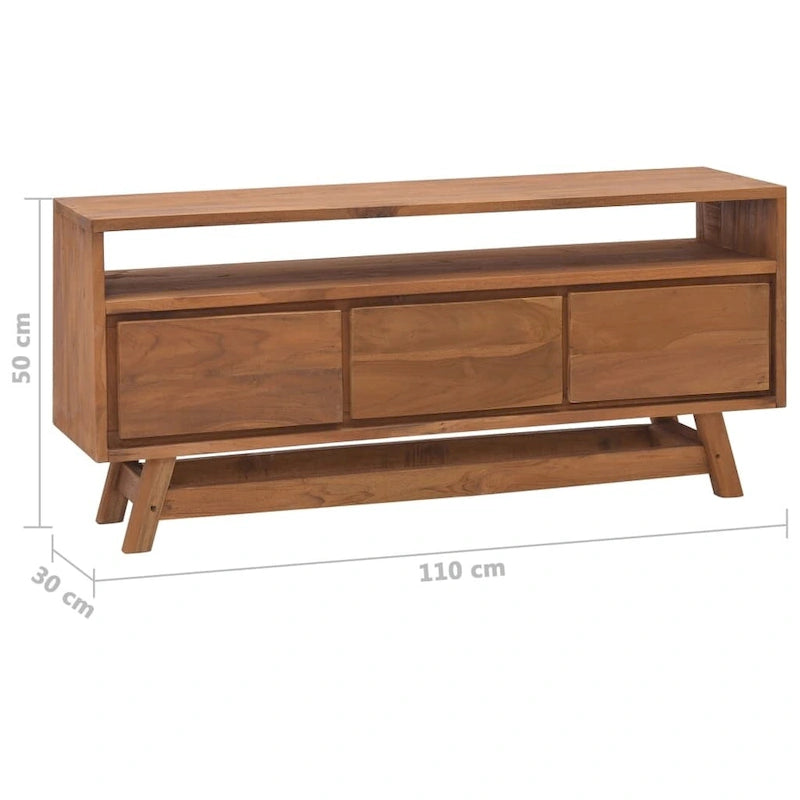 TV Cabinet 43.3x11.8x19.7 Solid Teak Wood - 43.3 x 11.8 x 19.7 - 43.3 x 11.8 x 19.7