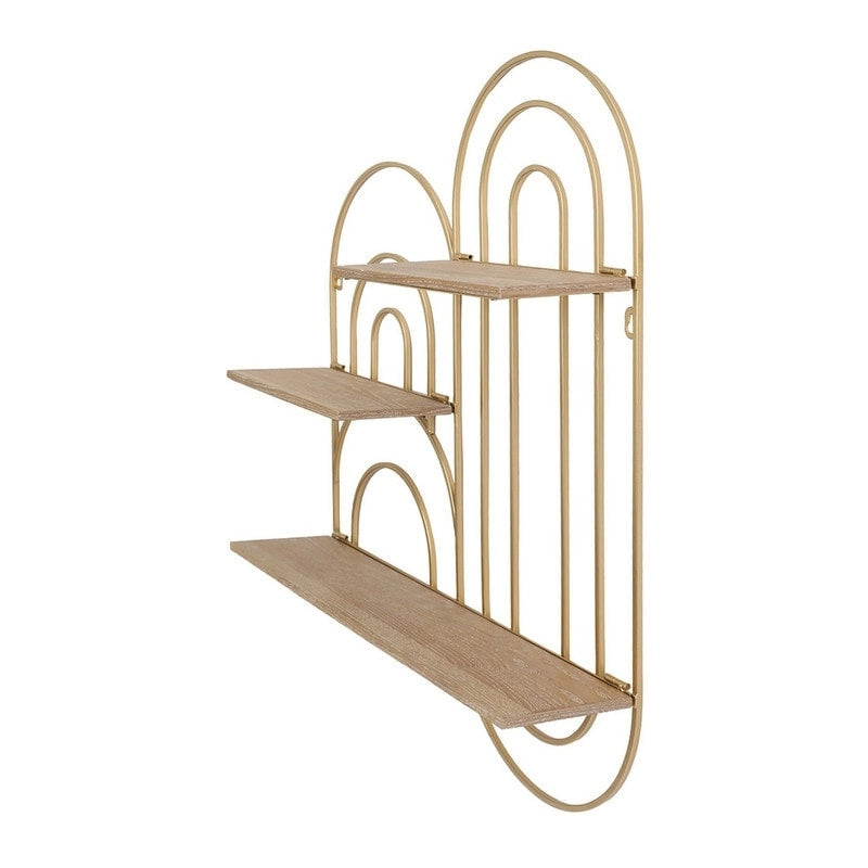 Oval Metal Modern Tiered Wall Shelf - 29H x 24W x 5.5D