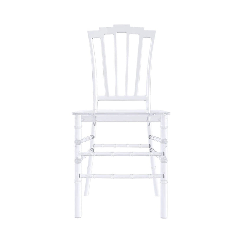 Modern Acrylic Dining Side Chair with Windsor Back Design