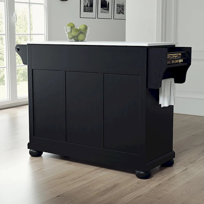 Granite Top Full Size Kitchen Island/Cart - 52 W x18 D x 34 H