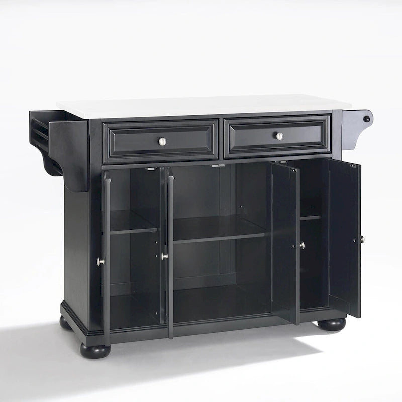 Granite Top Full Size Kitchen Island/Cart - 52 W x18 D x 34 H