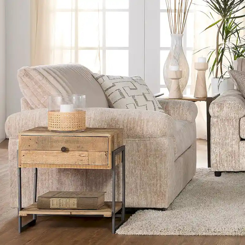 Wide Wale Corduroy Cuddle Chair and Ottoman Set