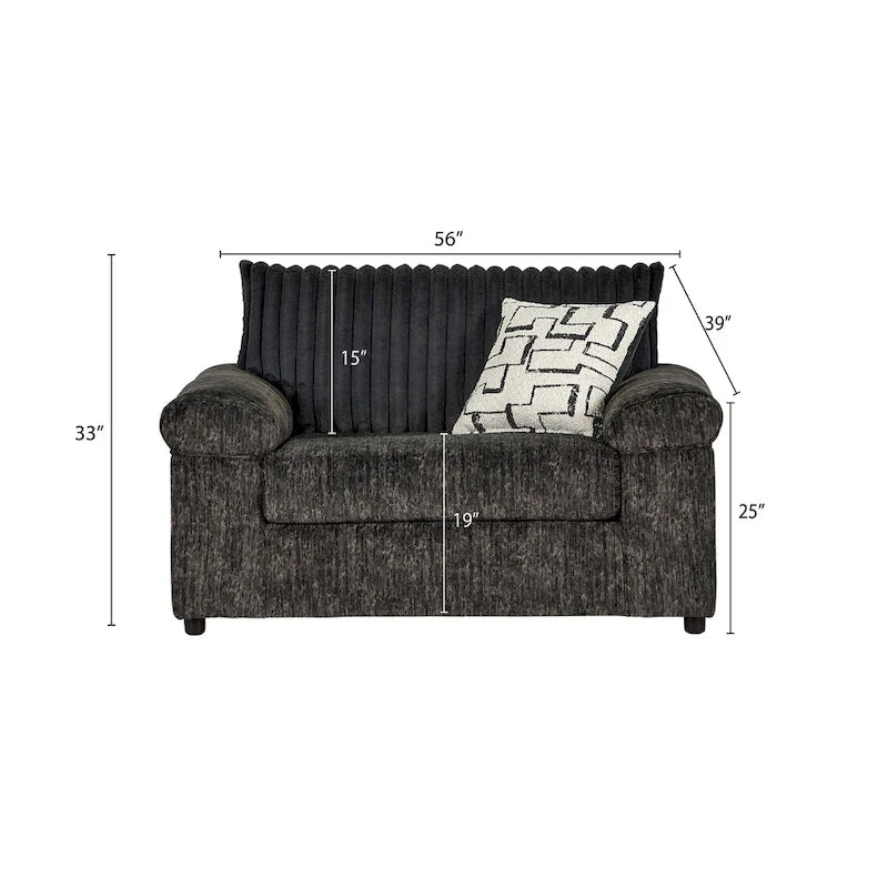 Wide Wale Corduroy Cuddle Chair and Ottoman Set