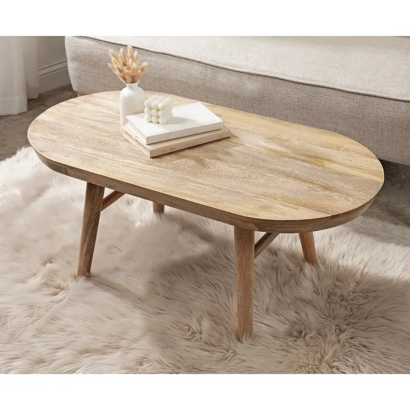 Oval Wood Coffee Table