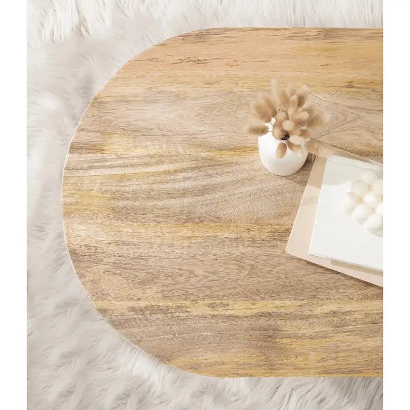 Oval Wood Coffee Table