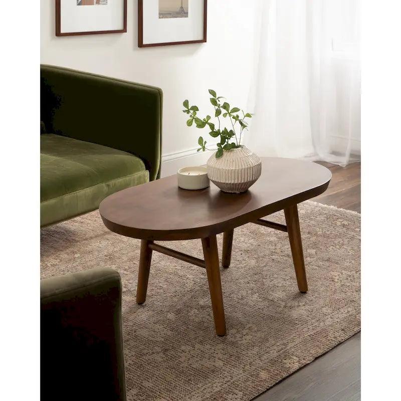 Oval Wood Coffee Table