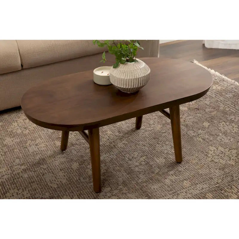 Oval Wood Coffee Table