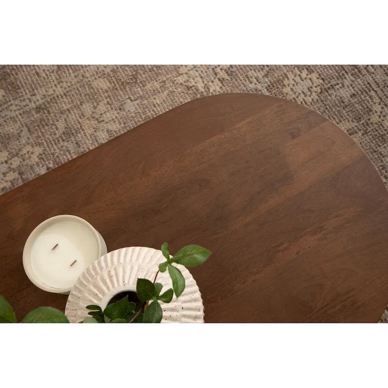 Oval Wood Coffee Table