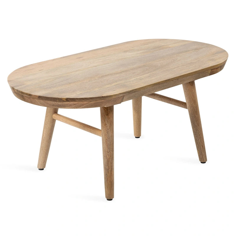Oval Wood Coffee Table